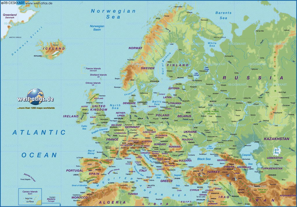 Map of Europe. See more Photos by clicking your choice of country